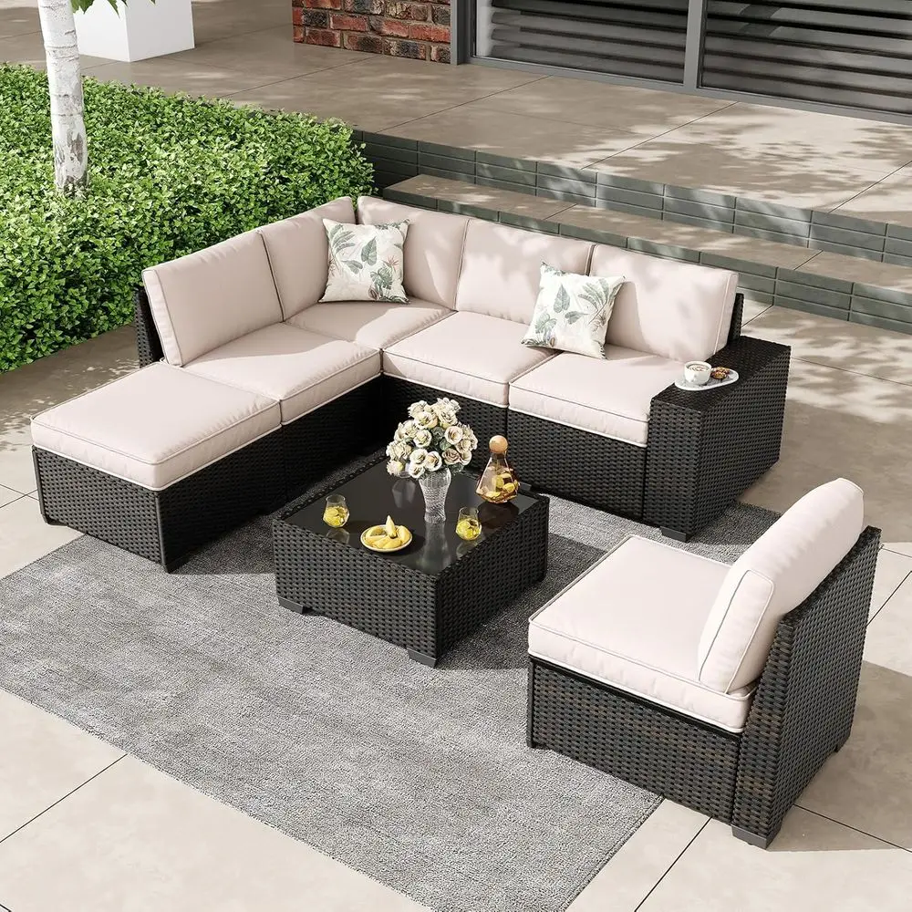 Outdoor Furniture For Pool - 7-Piece Outdoor Patio Furniture Set with