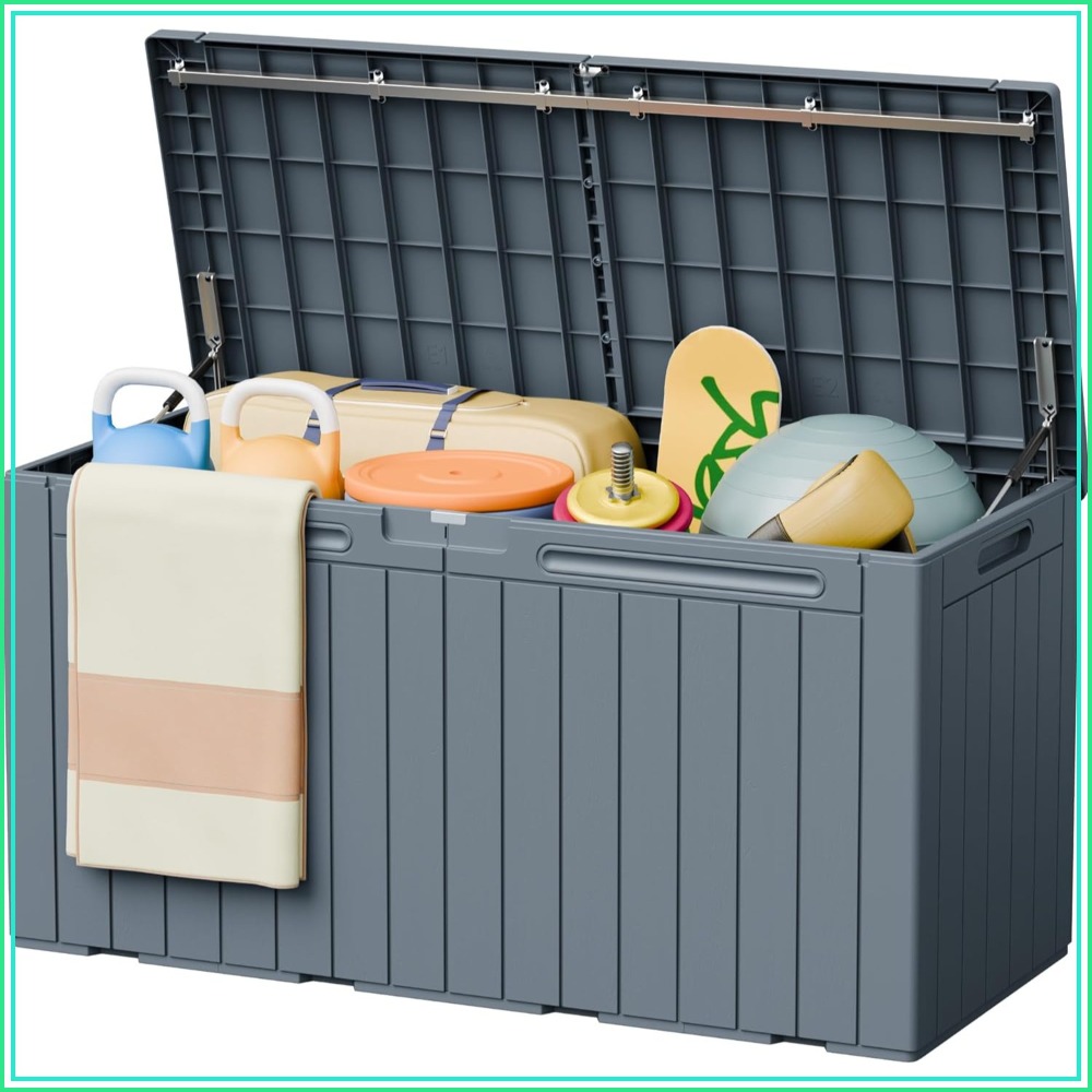 Outdoor Furniture For Pool - 110 Gallon Outdoor Storage Box with