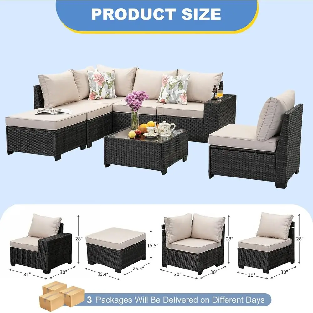 7-Piece Outdoor Patio Furnitur - Outdoor Furniture For Pool 评论和价格