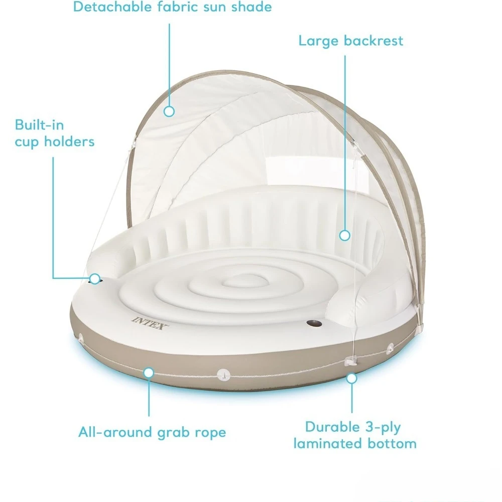 Canopy Island Inflatable Pool  - Outdoor Furniture For Pool 评论和价格
