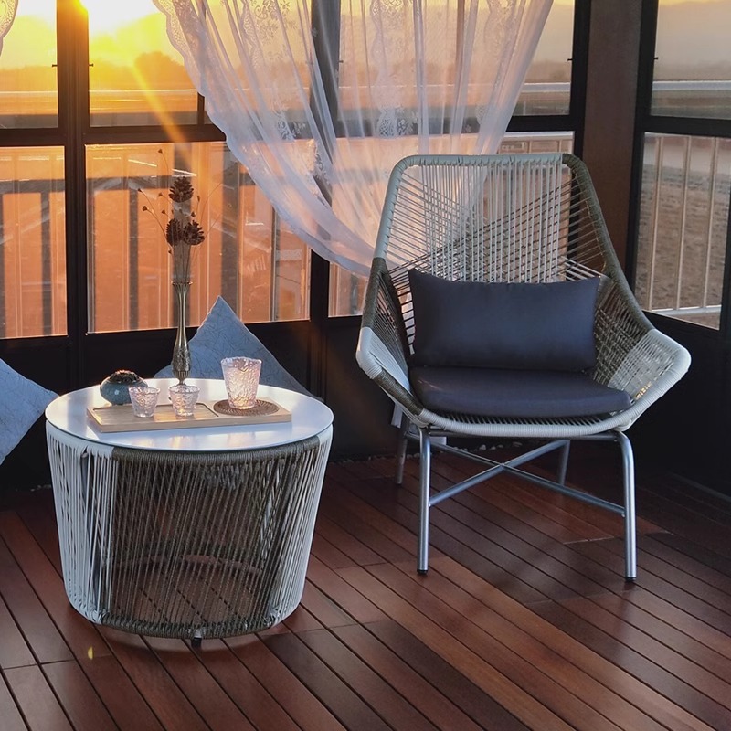 Nordic modern outdoor three-pi - Outdoor Furniture One Piece 评论和价格
