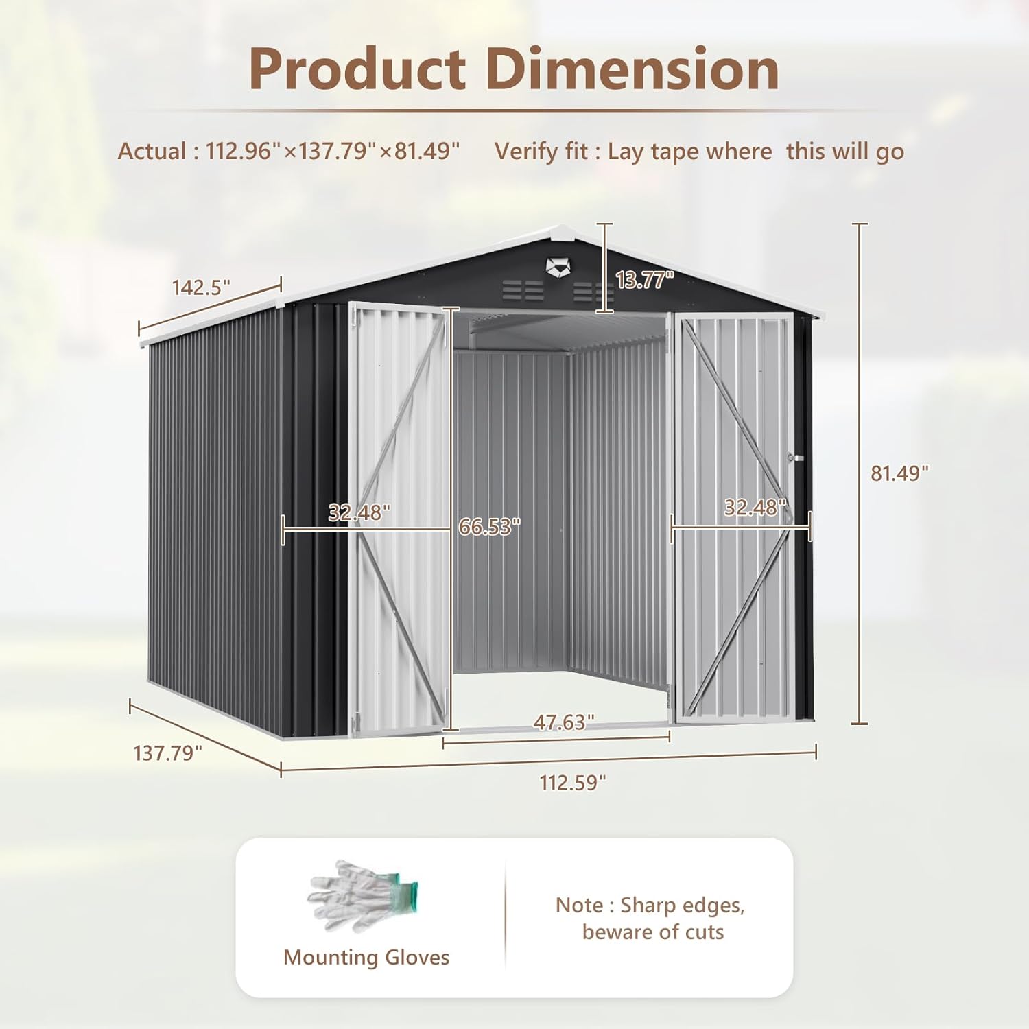 10x12 FT Metal Outdoor Storage - Outdoor Furniture Designer 评论和价格
