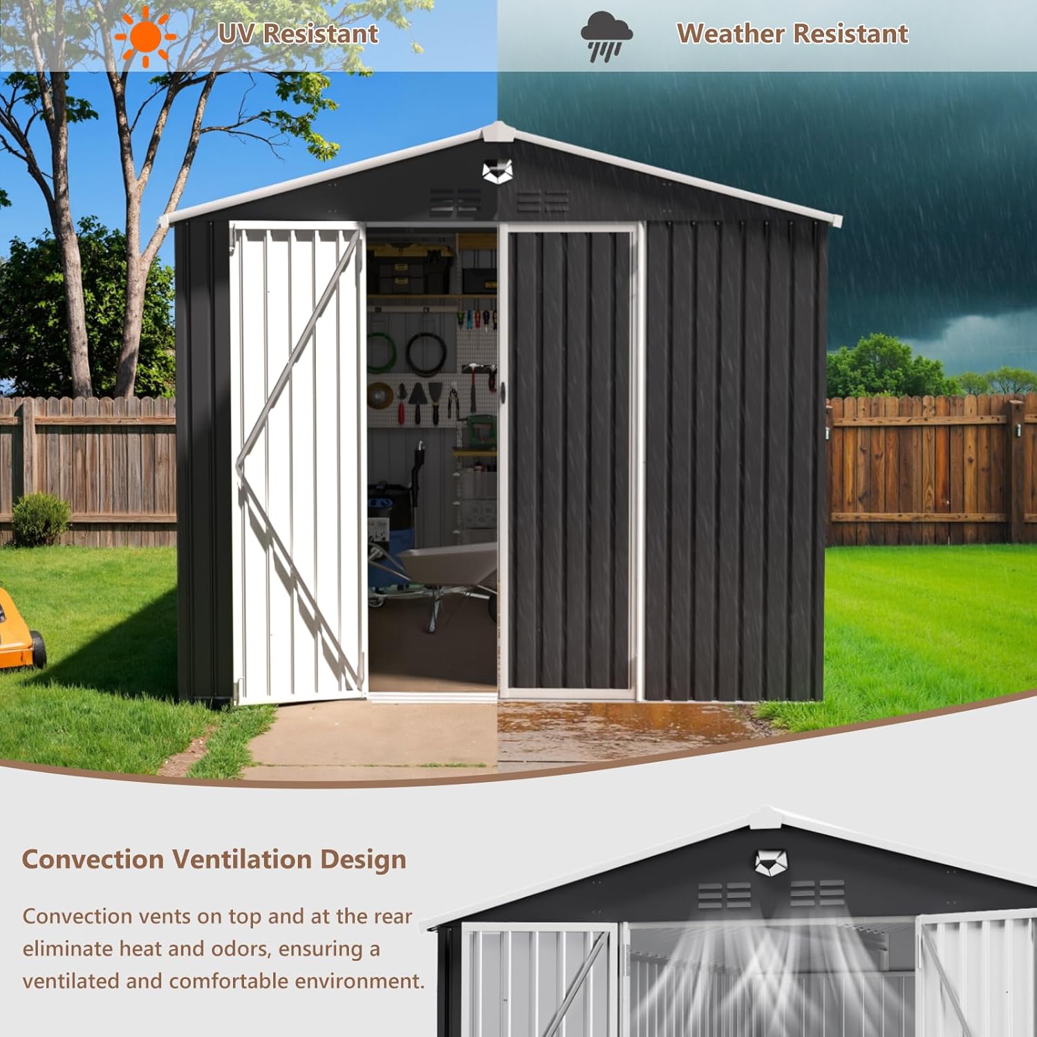 10x12 FT Metal Outdoor Storage - Outdoor Furniture Designer 评论和价格