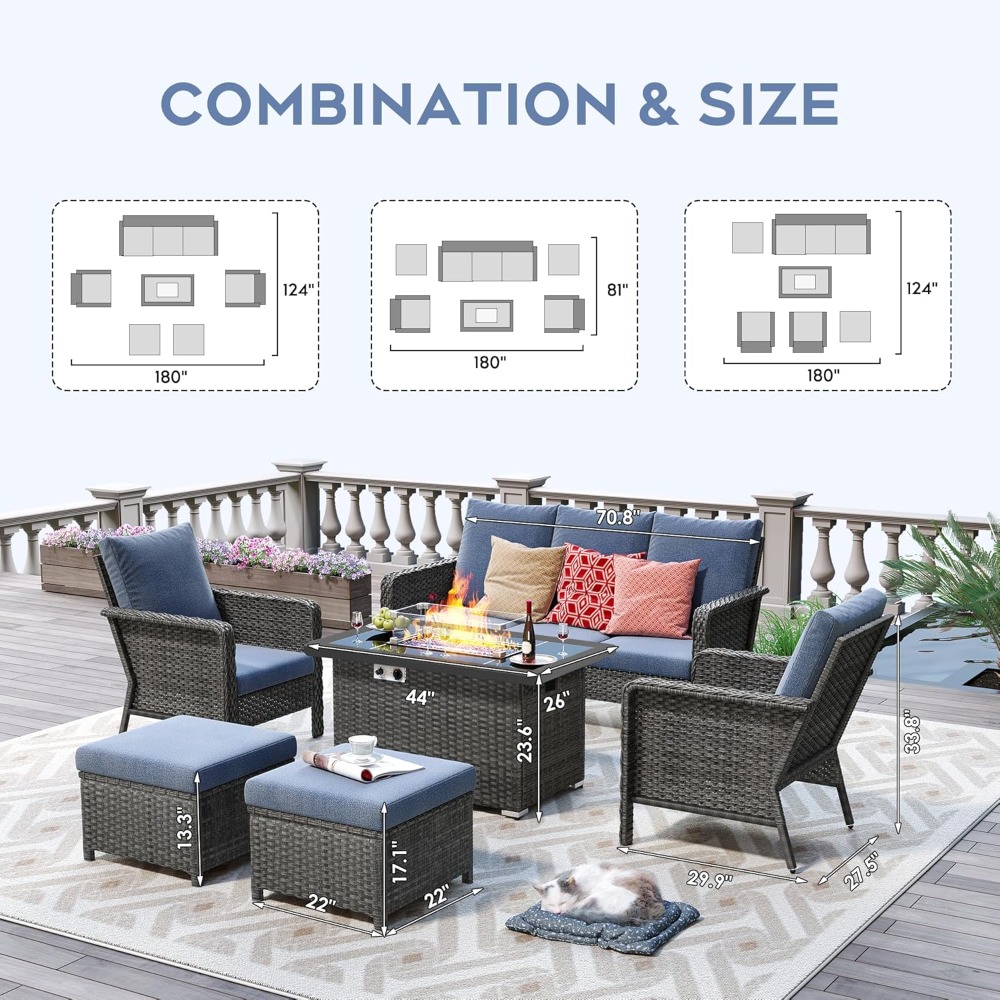 Outdoor Patio Furniture Set Wi - Outdoor Furniture And Fire Pit 评论和价格
