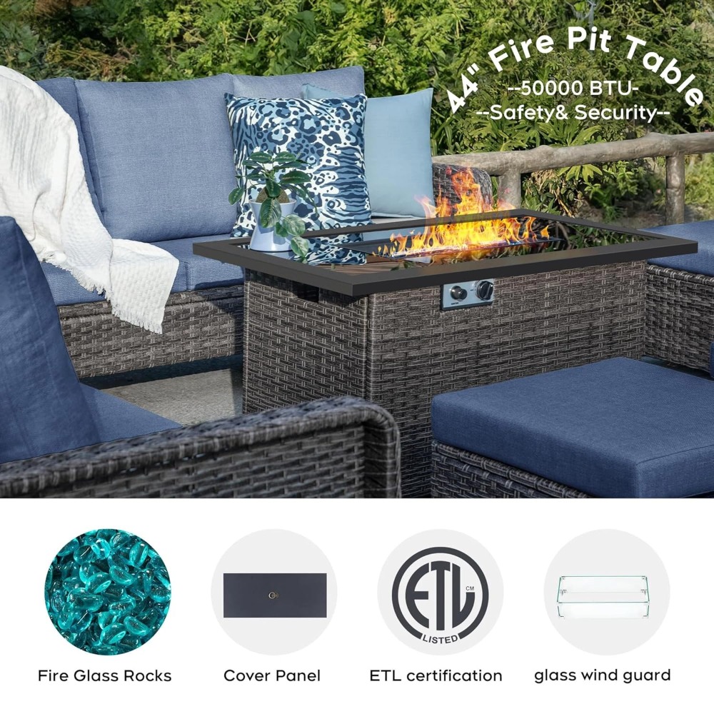 Outdoor Patio Furniture Set Wi - Outdoor Furniture And Fire Pit 评论和价格