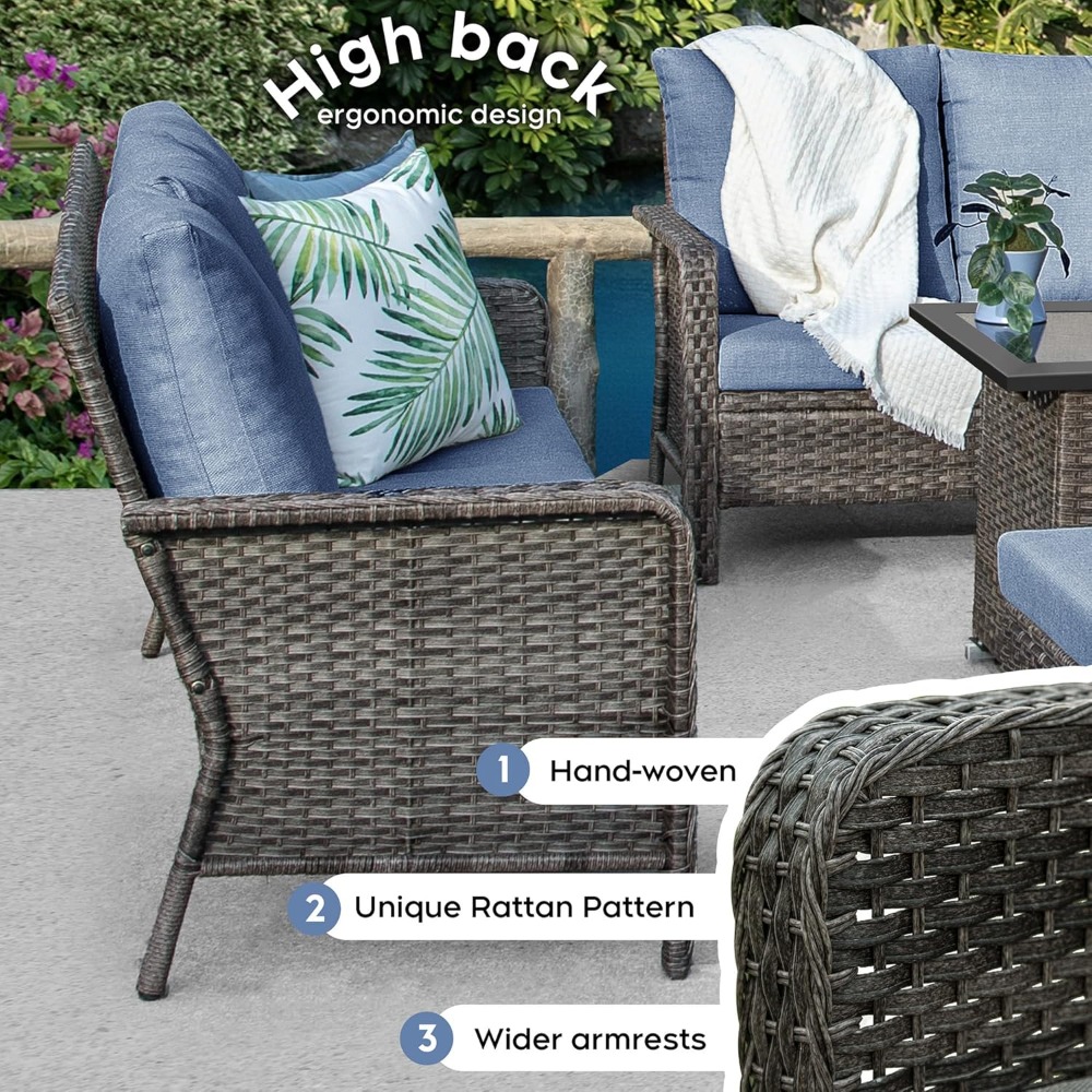 Outdoor Patio Furniture Set Wi - Outdoor Furniture And Fire Pit 评论和价格