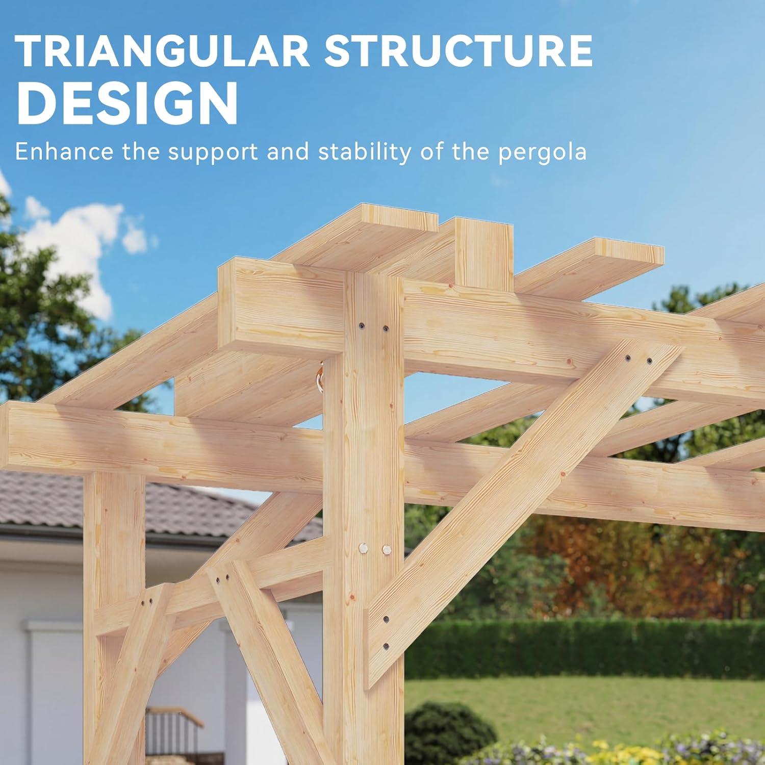 Cedar Wood Pergola Swing Bench - Outdoor Furniture Upholstery 评论和价格