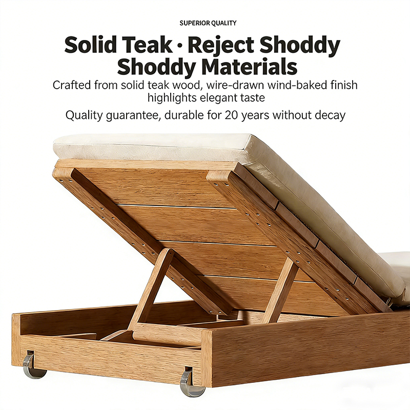 Outdoor Teak Wood Chaise Loung - Outdoor Furniture Quick Dry 评论和价格