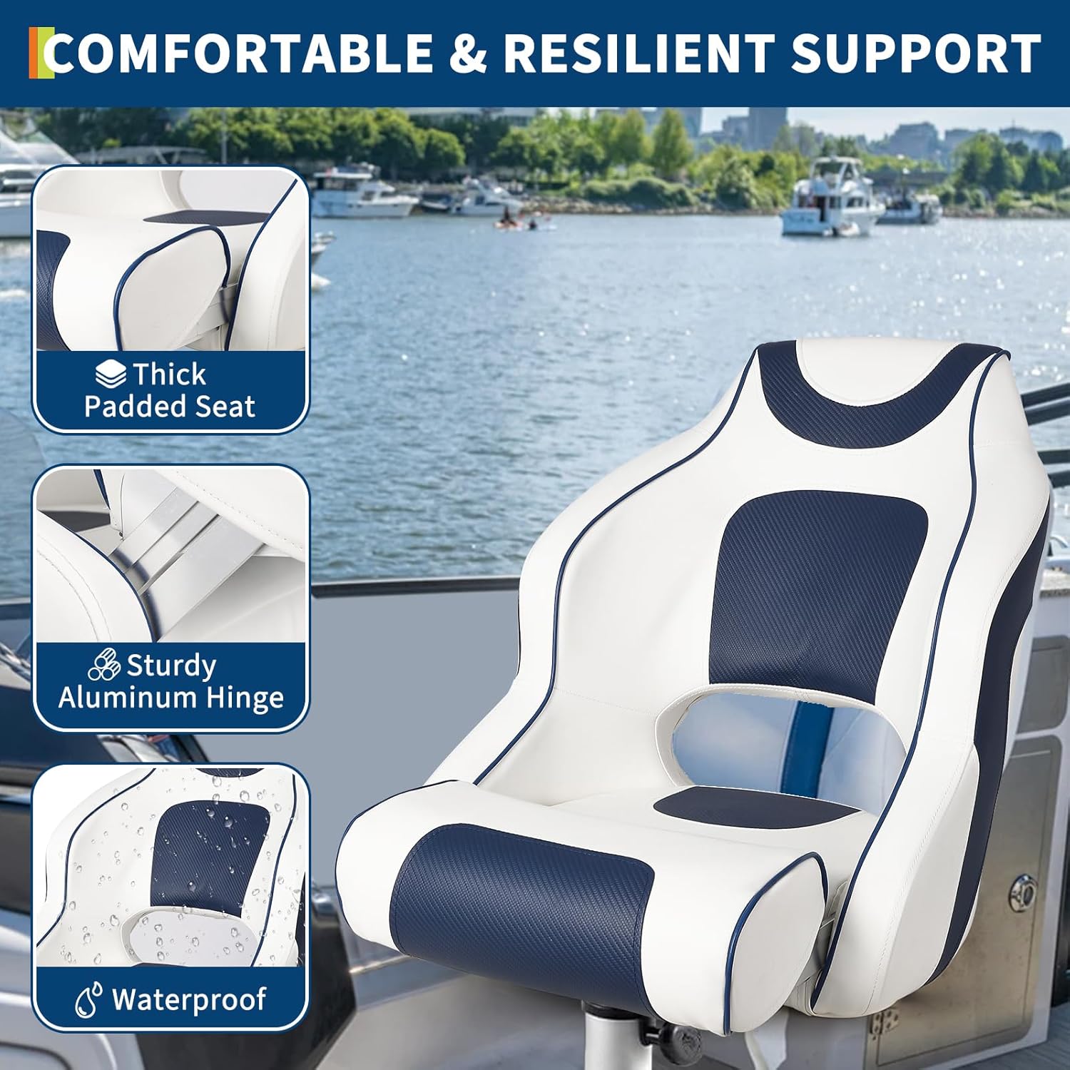 High Back Boat Seat with Flip- - Outdoor Furniture Aluminium 评论和价格