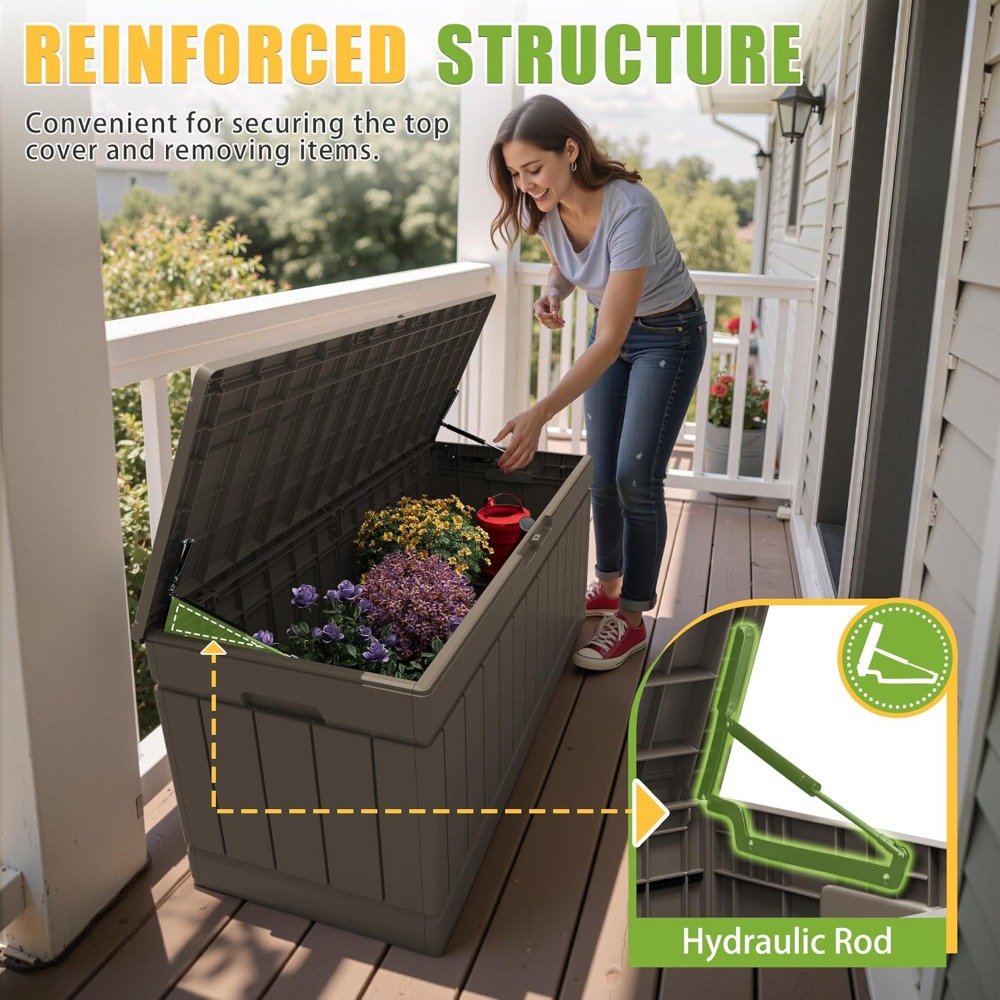 82 Gallon Outdoor Storage Box  - Outdoor Furniture For Pool 评论和价格