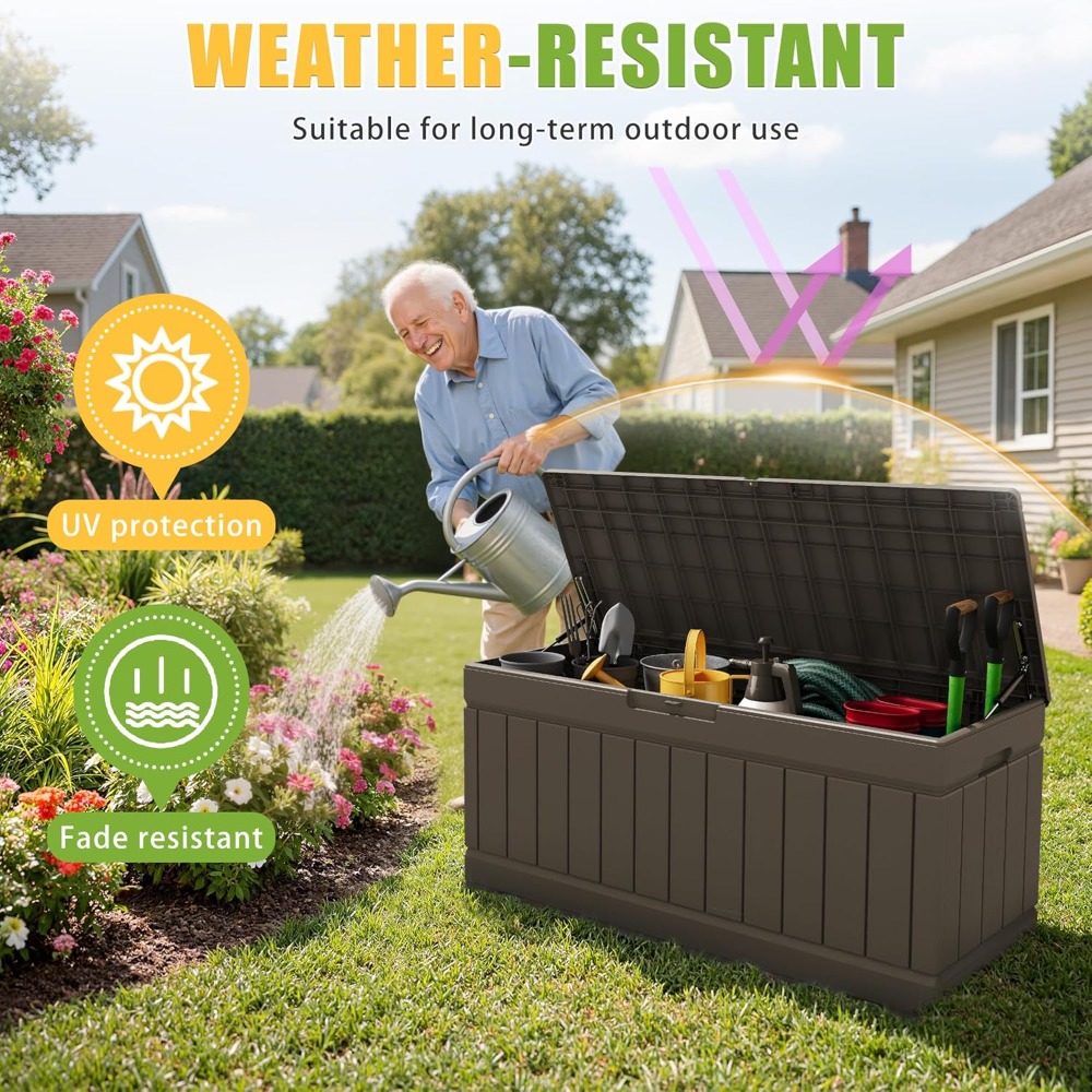 82 Gallon Outdoor Storage Box  - Outdoor Furniture For Pool 评论和价格