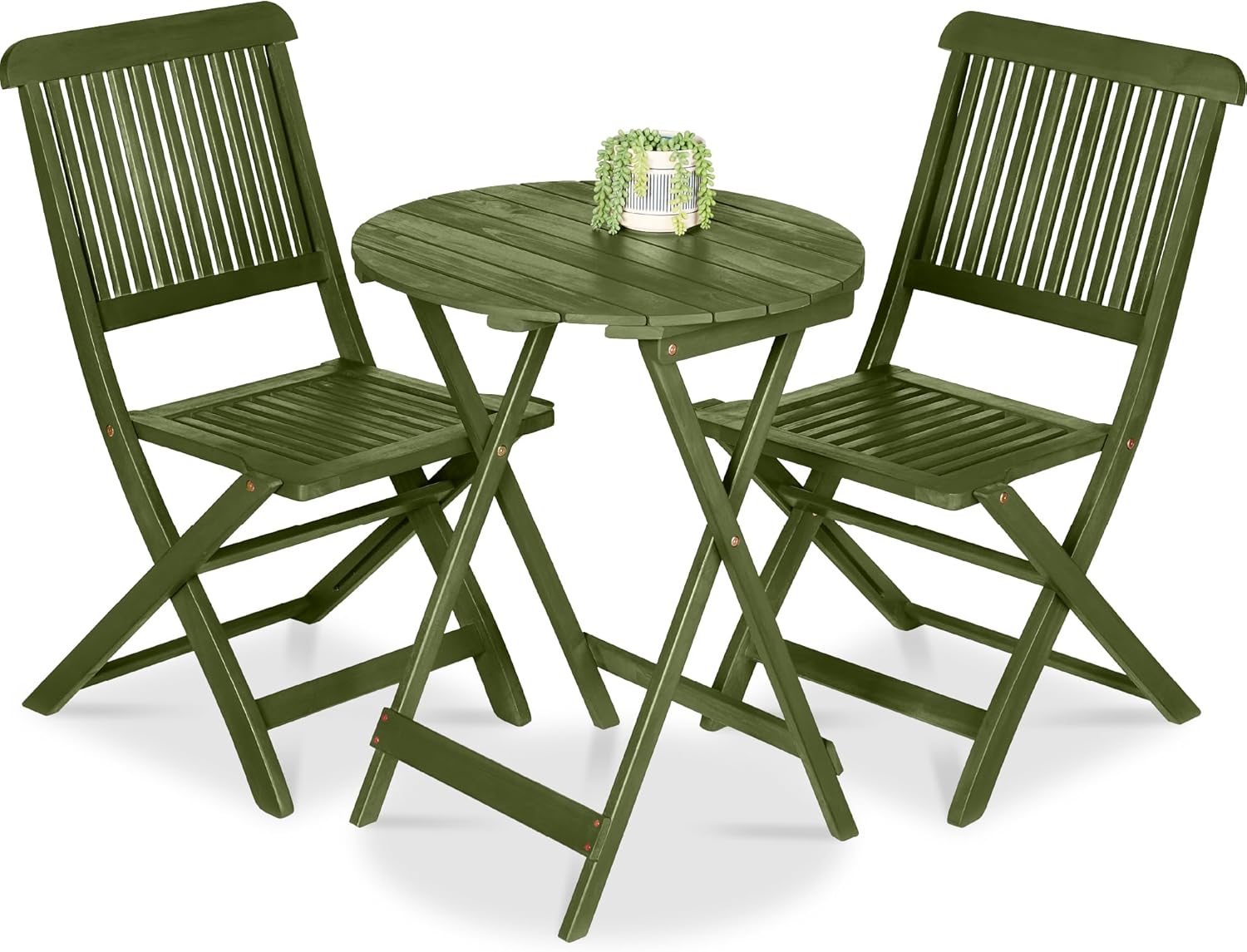 Acacia Wood Folding Bistro Set - Bistro Table Set 评论和价格