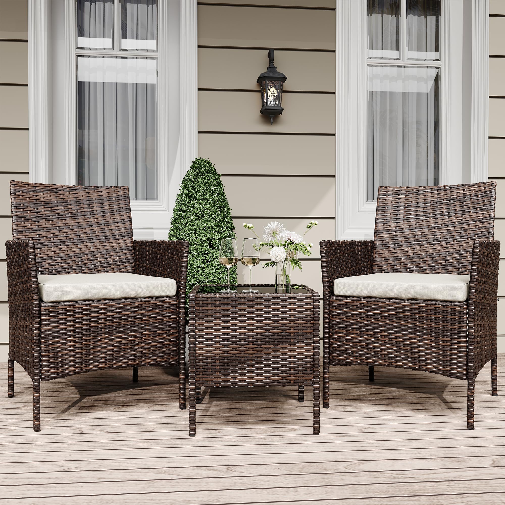 3 Piece Patio Furniture Set, O - Outdoor Furniture Upholstery 评论和价格