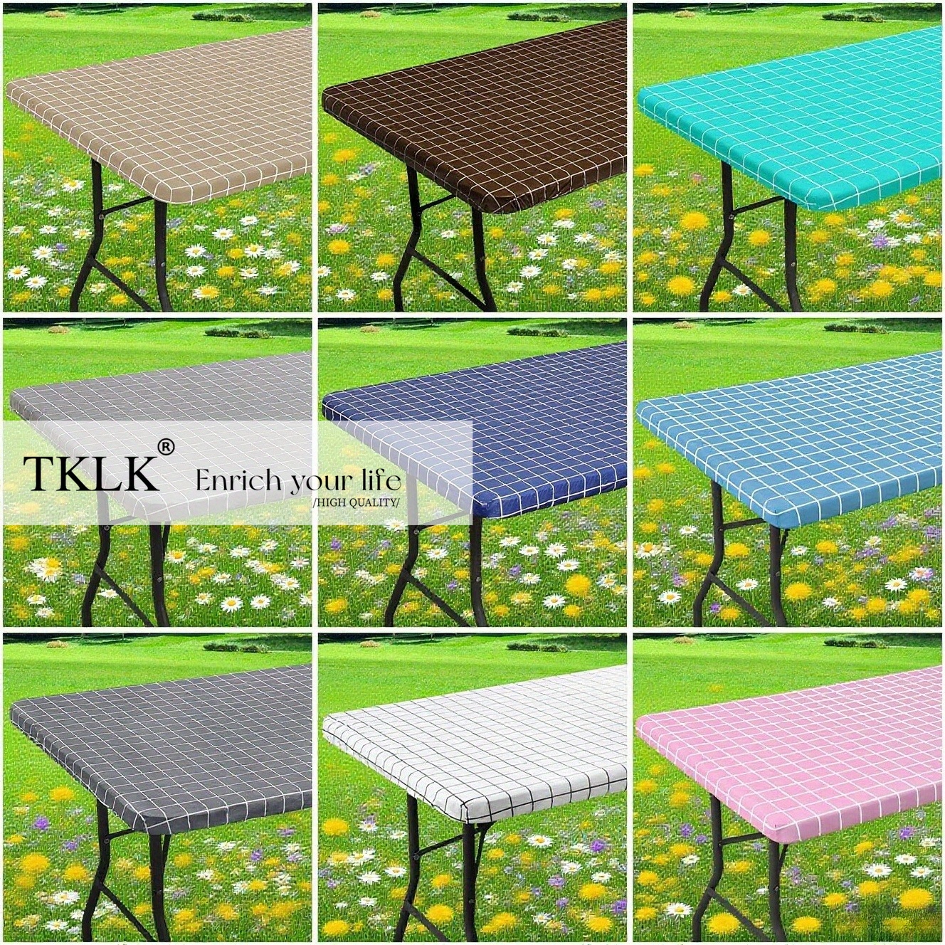 Rectangle Table Cloth, Elastic - Outdoor Furniture Table 评论和价格