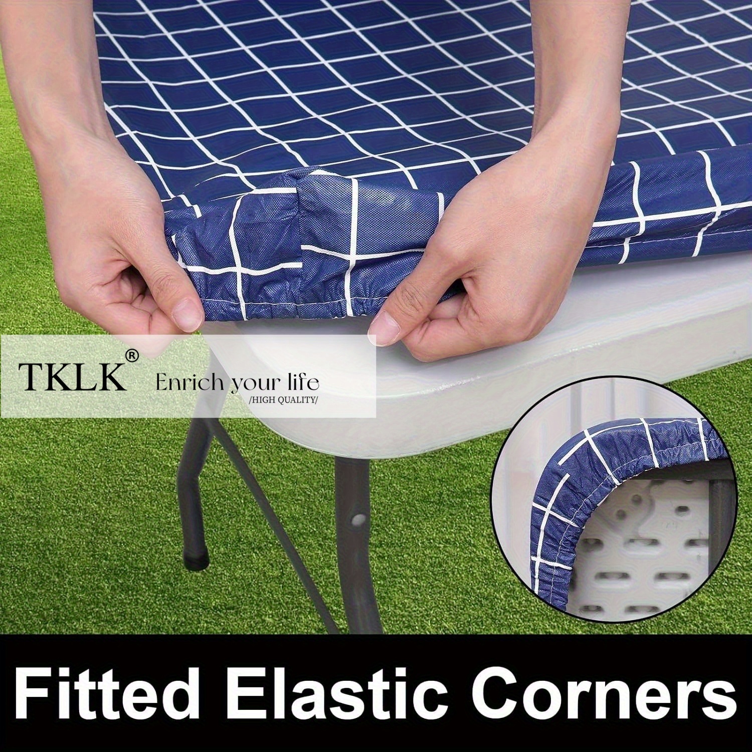 Rectangle Table Cloth, Elastic - Outdoor Furniture Table 评论和价格