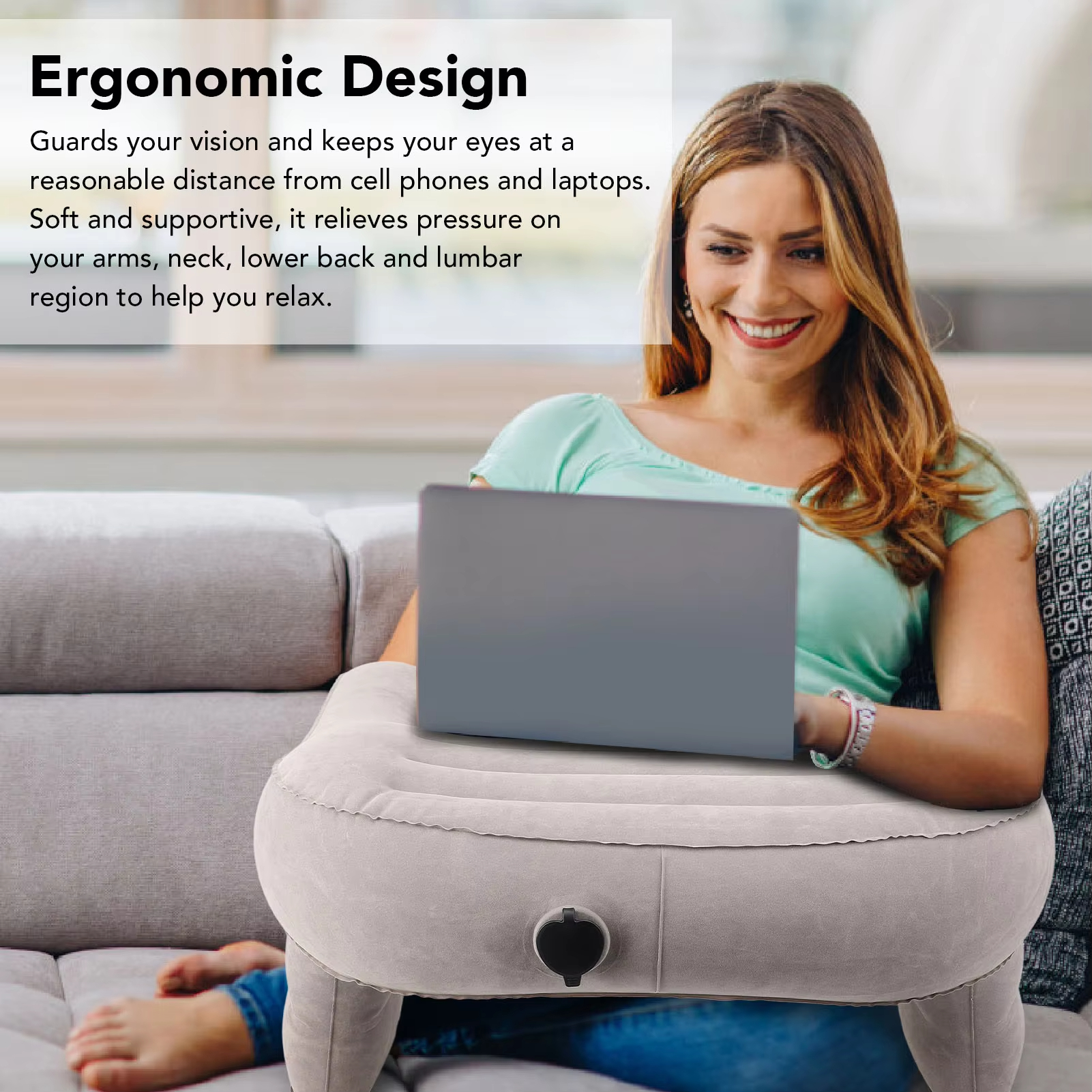 Inflatable Lap Desk Pillow Inf - Outdoor Furniture Designer 评论和价格