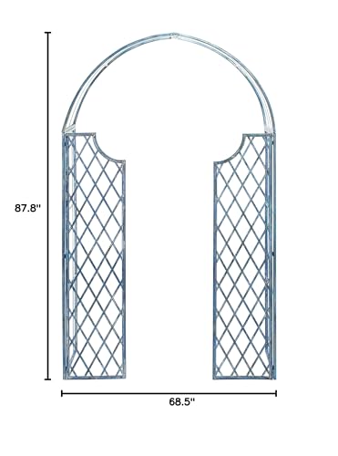 Mossy Blue Iron Garden Arch Wi - Outdoor Furniture Patio 评论和价格
