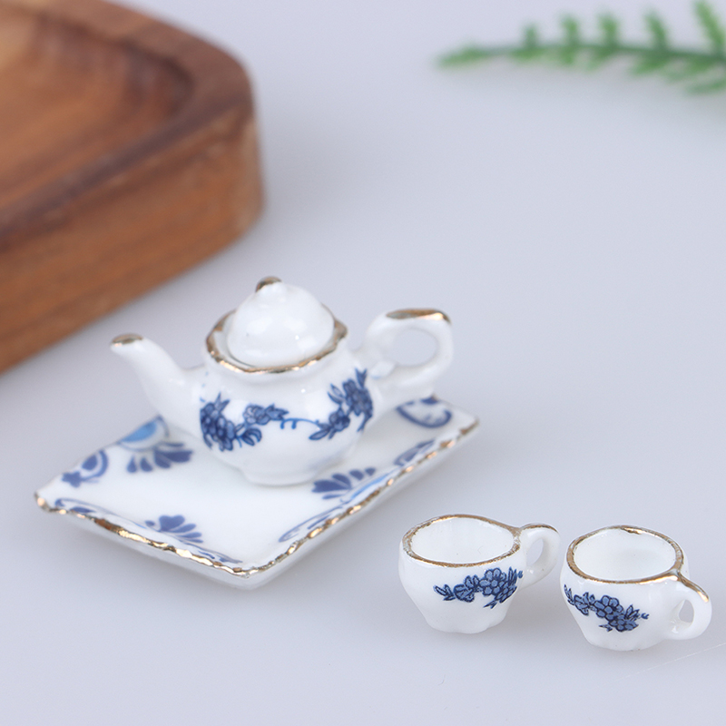 6Pcs Dollhouse Miniature Dinin - Bistro Table Set 评论和价格