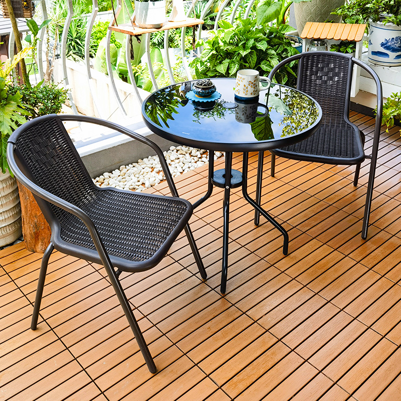 Outdoor balcony table and chai - Outdoor Furniture One Piece 评论和价格
