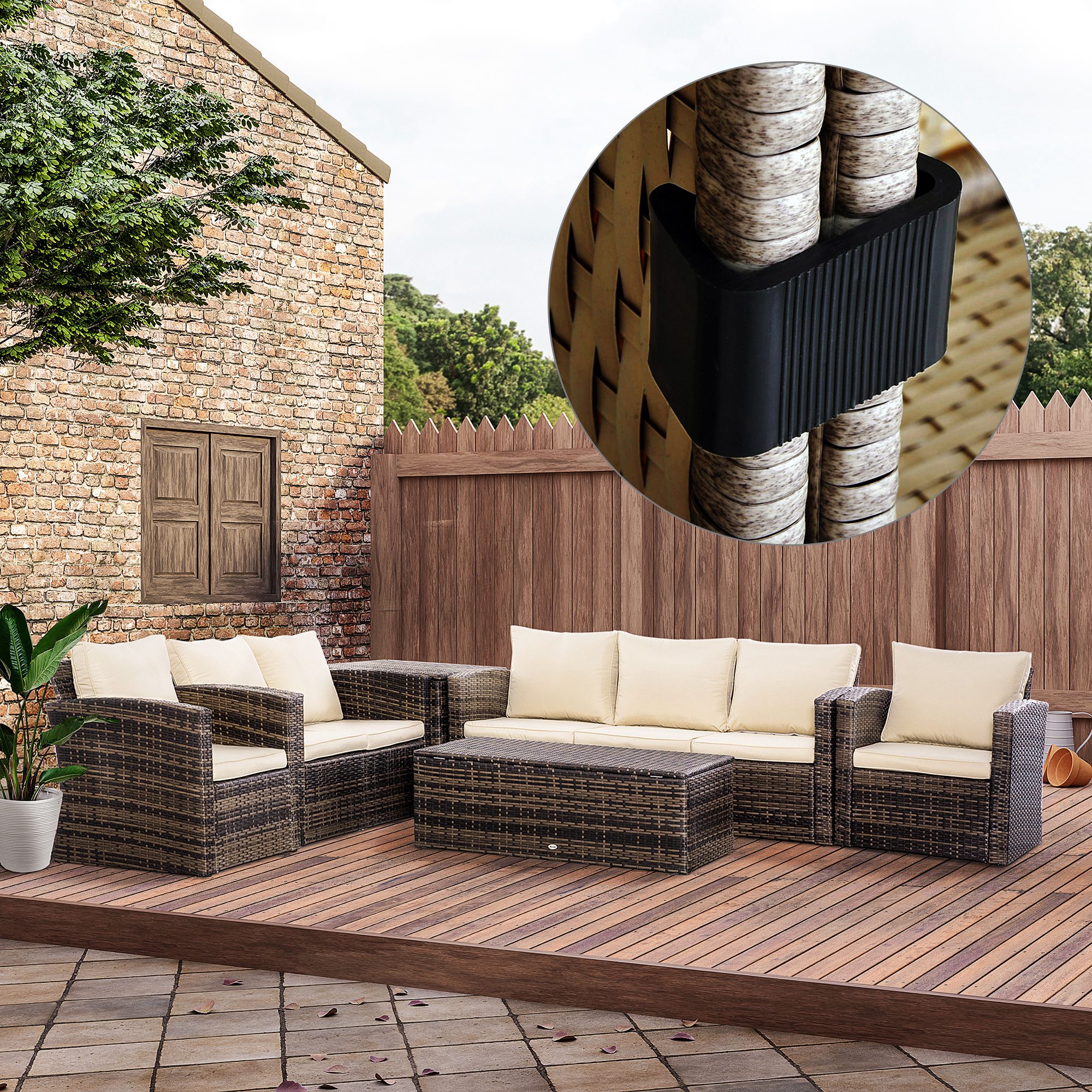 Set of 10 Outdoor Patio Wicker - Outdoor Furniture Patio 评论和价格