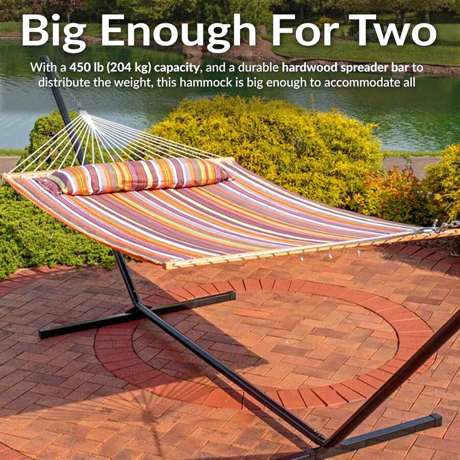 Double Hammock With Spreader B - Outdoor Furniture Quick Dry 评论和价格