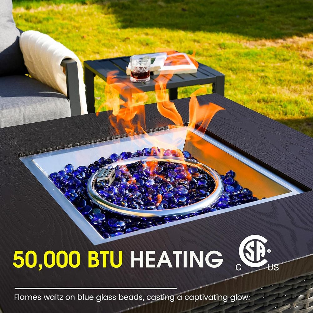 6-Piece Outdoor Patio Furnitur - Outdoor Furniture And Fire Pit 评论和价格