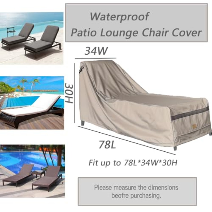 Patio Chaise Lounge Cover Wate - Outdoor Furniture Patio 评论和价格