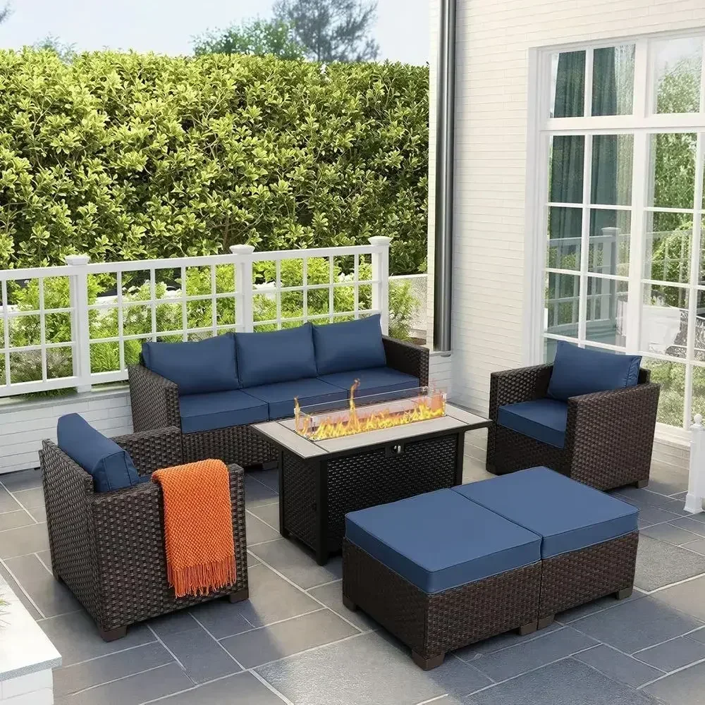 6-Piece Outdoor Patio Furnitur - Outdoor Furniture And Fire Pit 评论和价格