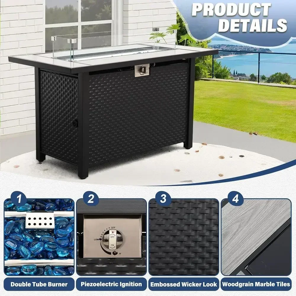 6-Piece Outdoor Patio Furnitur - Outdoor Furniture And Fire Pit 评论和价格