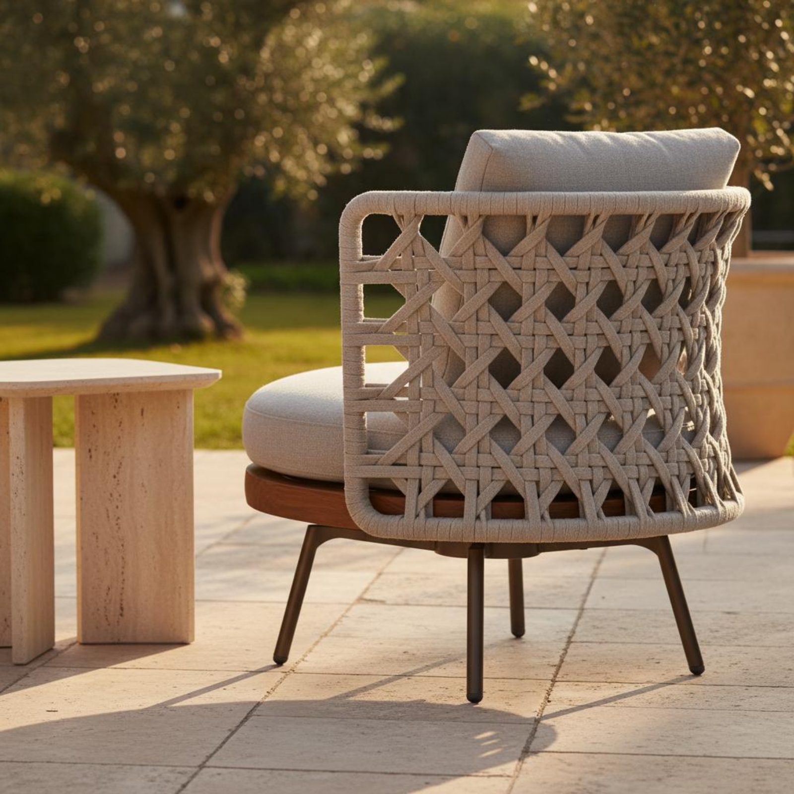 3 Pieces Teak Armchair Nordic  - Outdoor Furniture One Piece 评论和价格