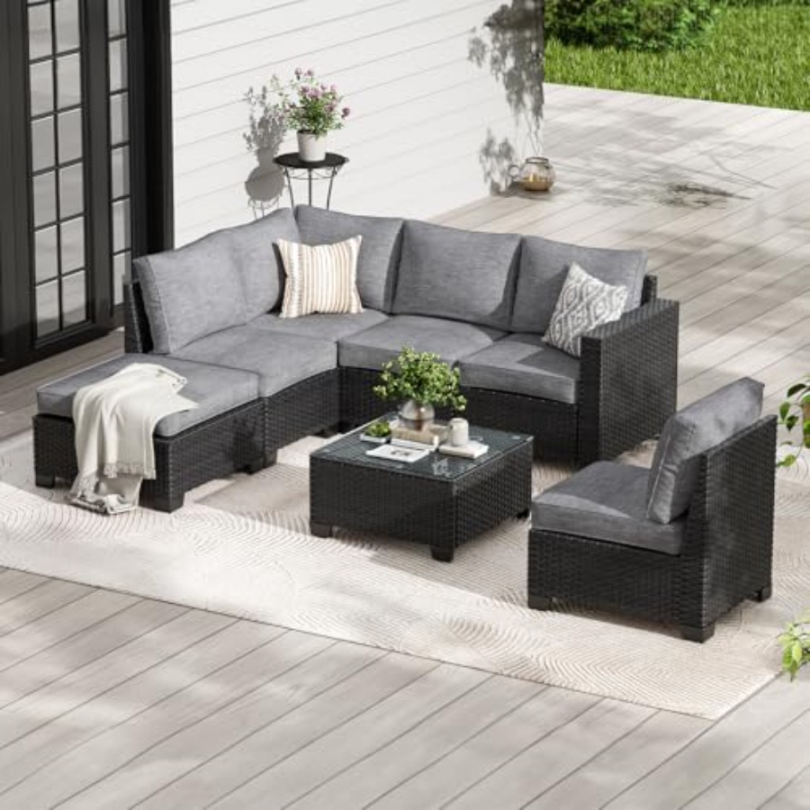 Outdoor patio furniture set: 7 - Outdoor Furniture One Piece 评论和价格