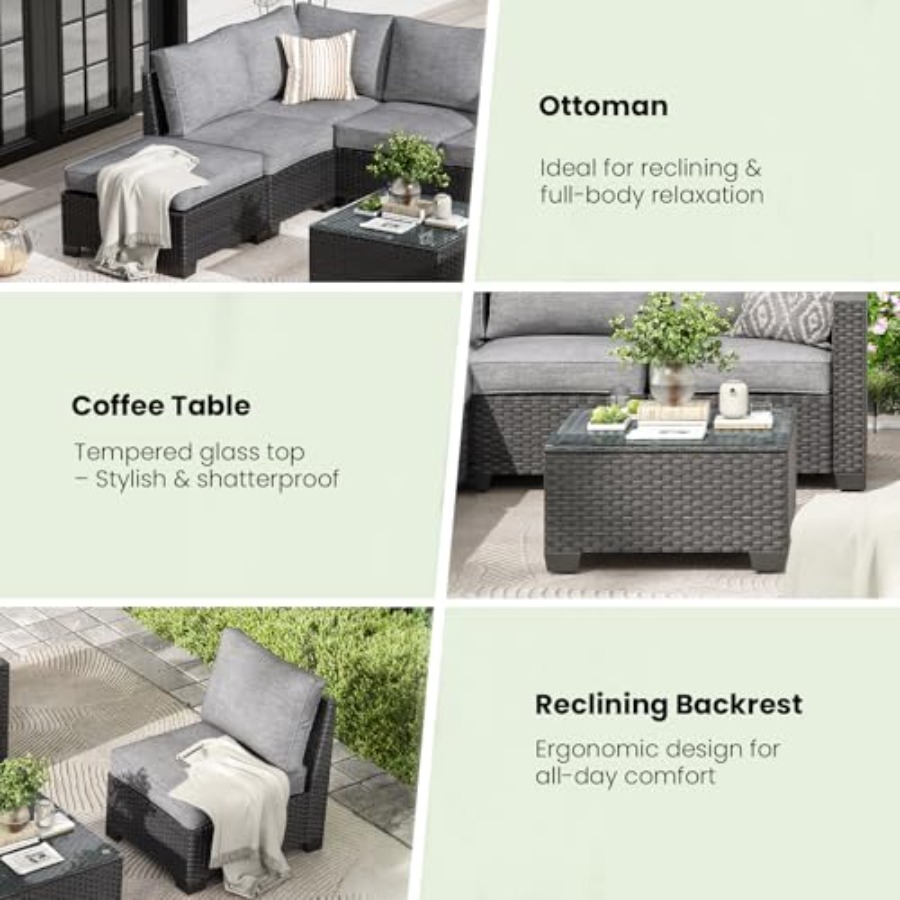 Outdoor patio furniture set: 7 - Outdoor Furniture One Piece 评论和价格