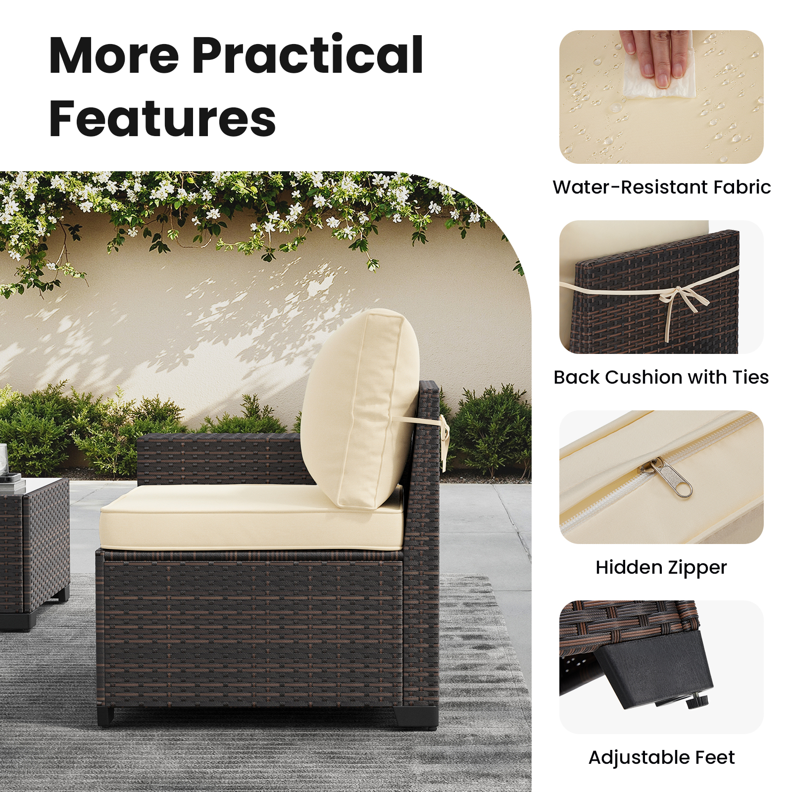 7 Piece Patio Furniture Set wi - Outdoor Furniture And Fire Pit 评论和价格