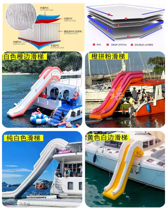 Inflatable water yacht slide b - Outdoor Furniture Table 评论和价格