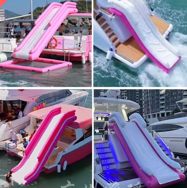 Inflatable water yacht slide b - Outdoor Furniture Table 评论和价格