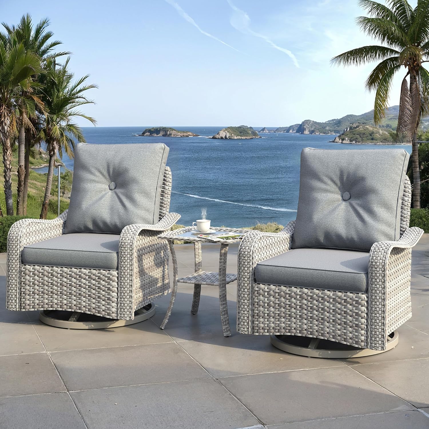 3 Piece Outdoor Wicker Patio F - Outdoor Furniture One Piece 评论和价格