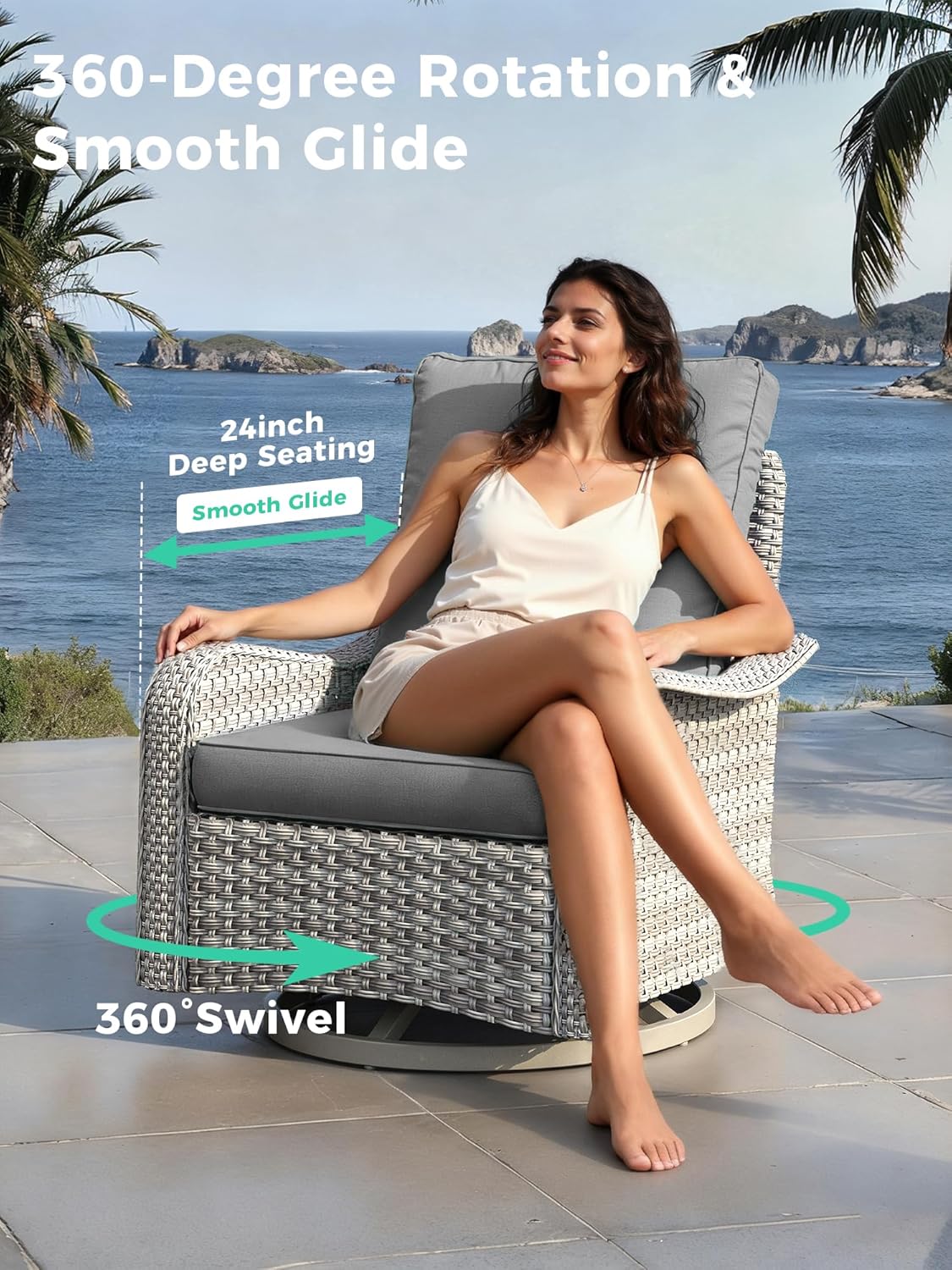 3 Piece Outdoor Wicker Patio F - Outdoor Furniture One Piece 评论和价格