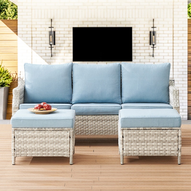 Modern PE Rattan Outdoor Sofa  - Outdoor Furniture Quick Dry 评论和价格