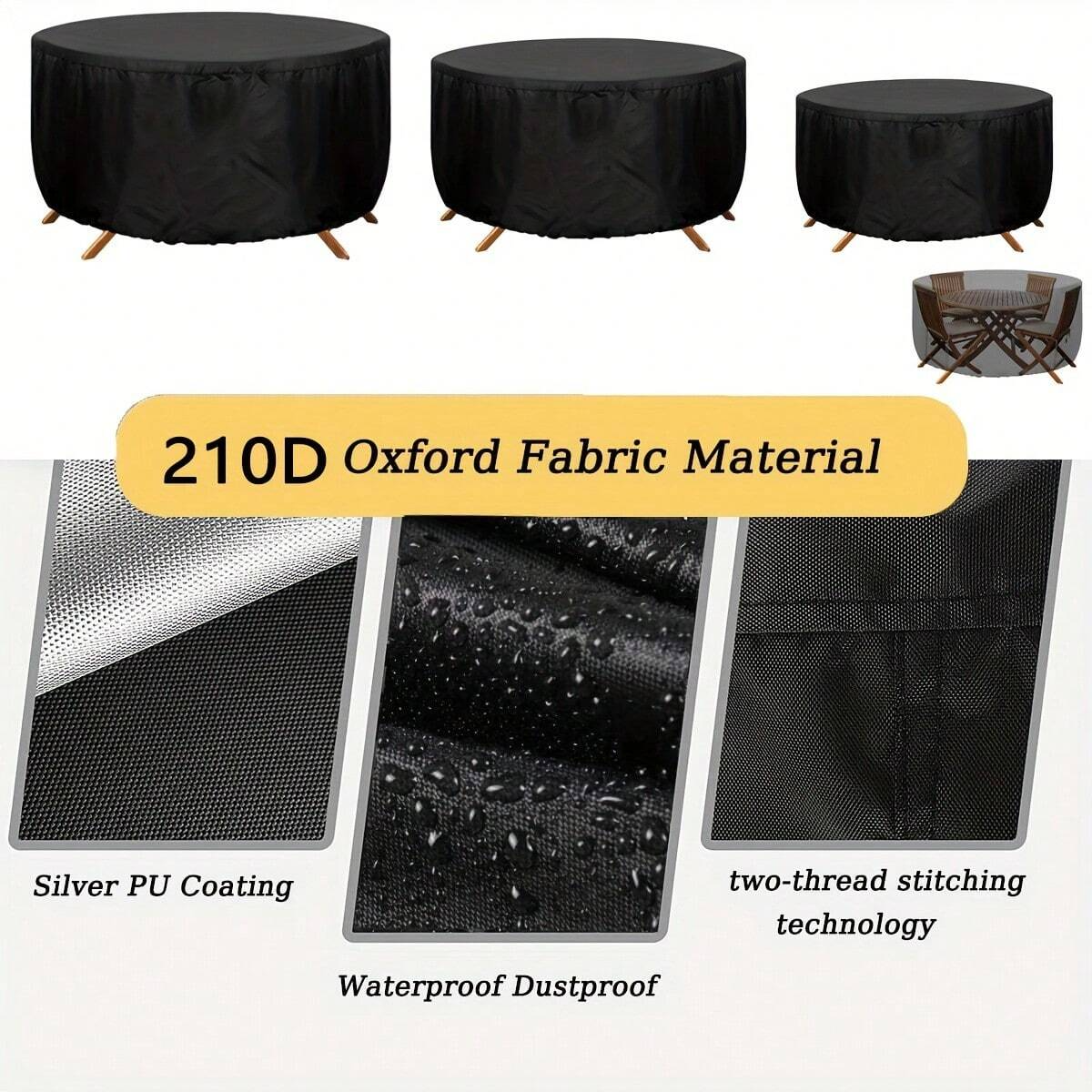 Waterproof Round Patio Furnitu - Outdoor Furniture Table 评论和价格